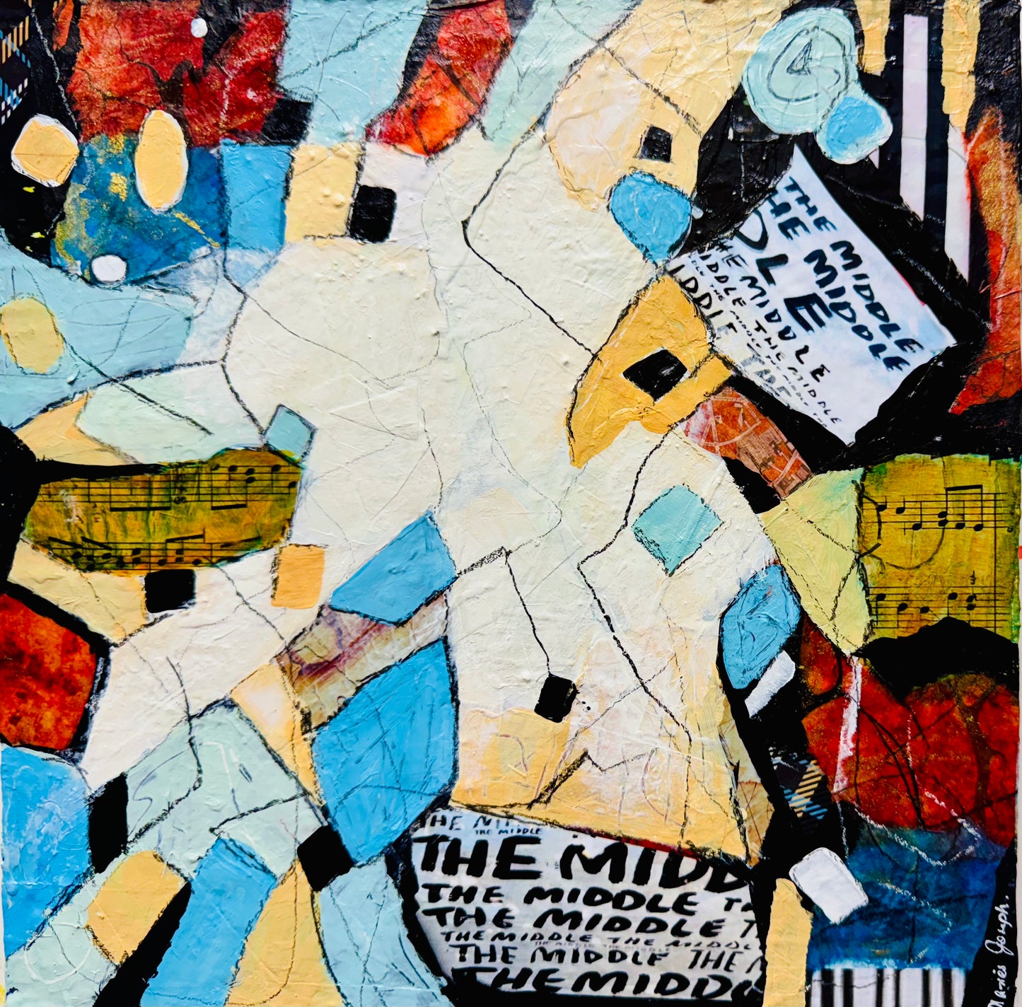 In the Middle of Becoming 1 (Series of 6) 12"x12"