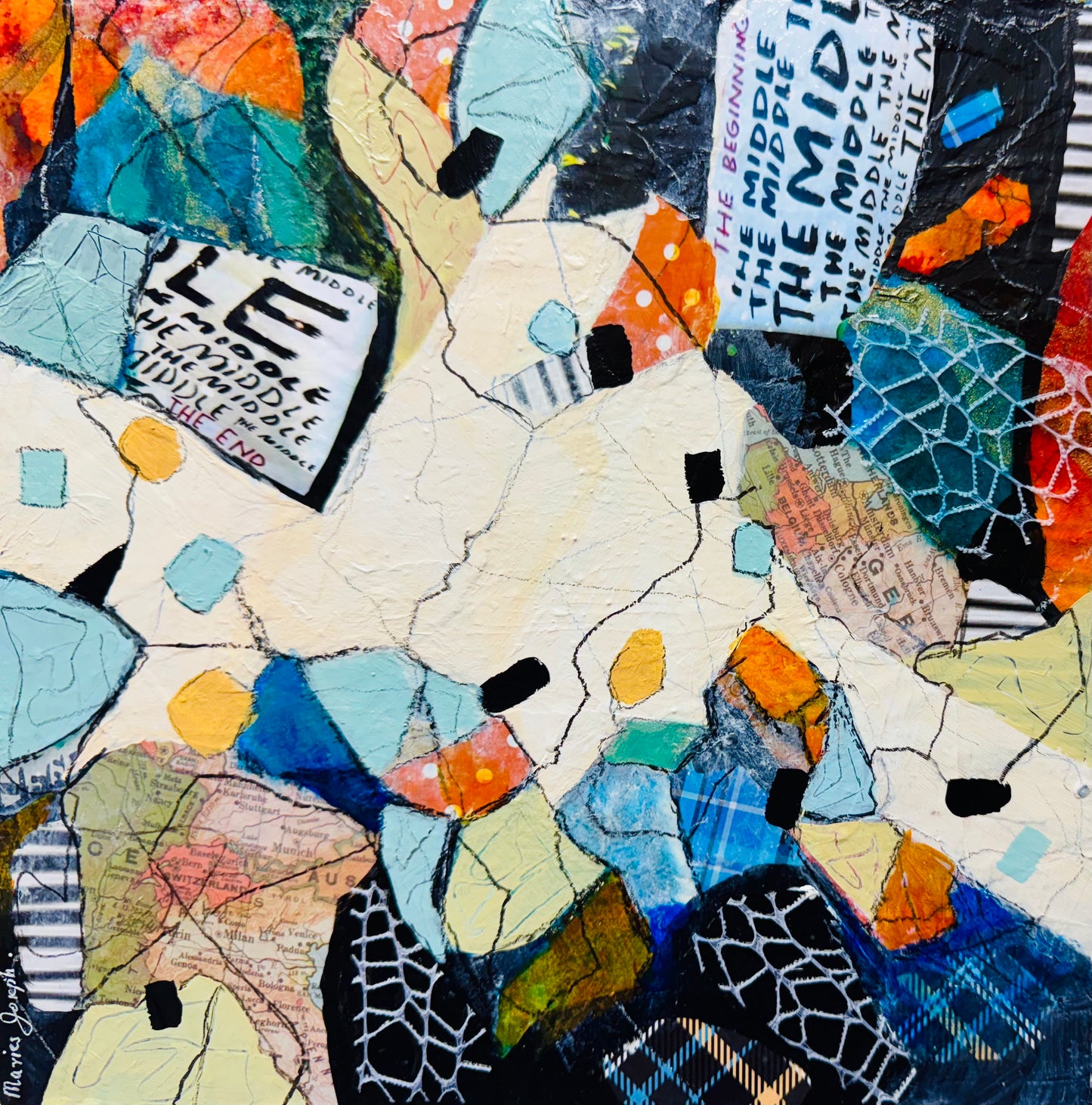 In the Middle of Becoming 1 (Series of 6) 12"x12"