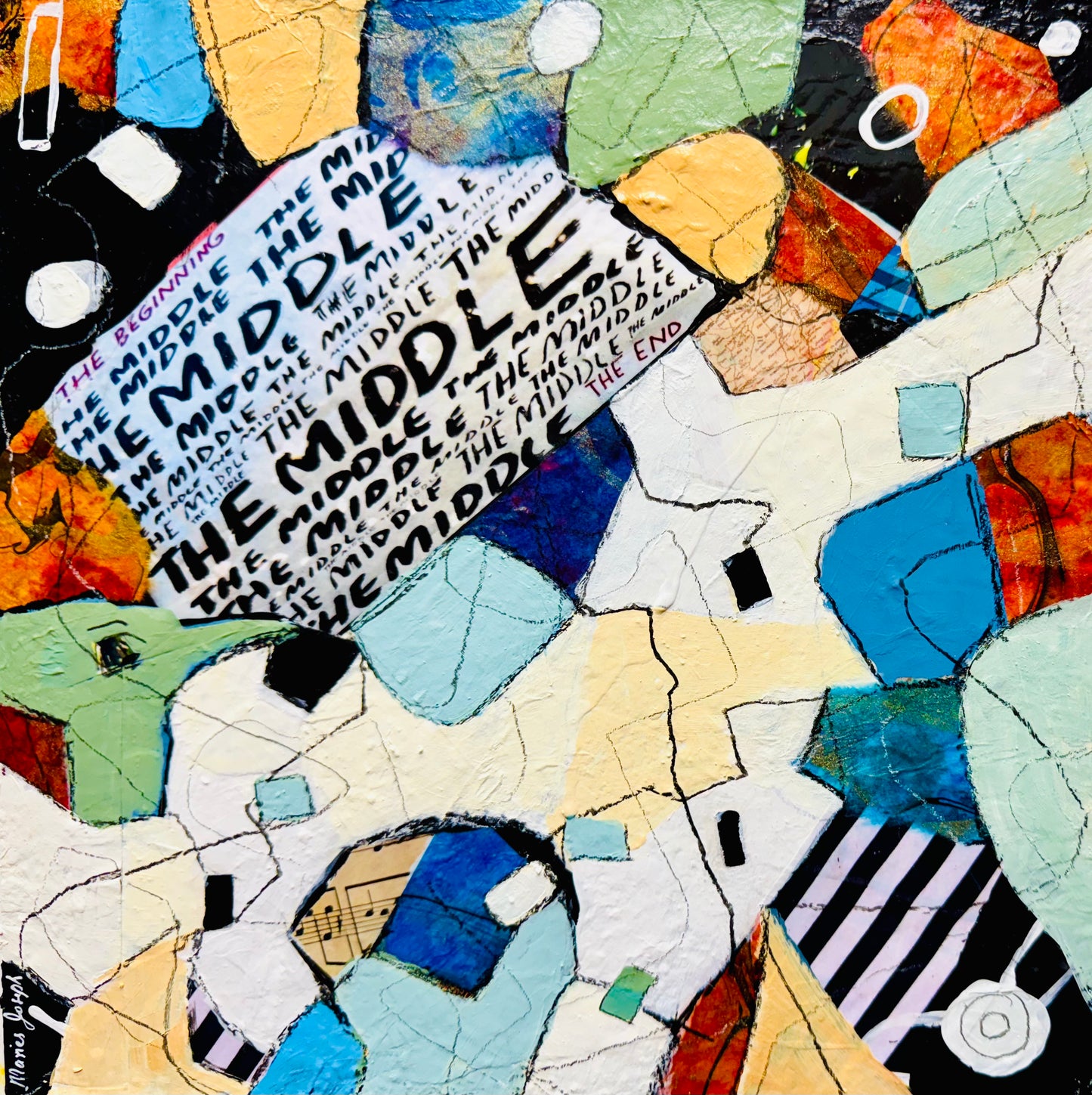 In the Middle of Becoming 3 (Series of 6) 12"x12"