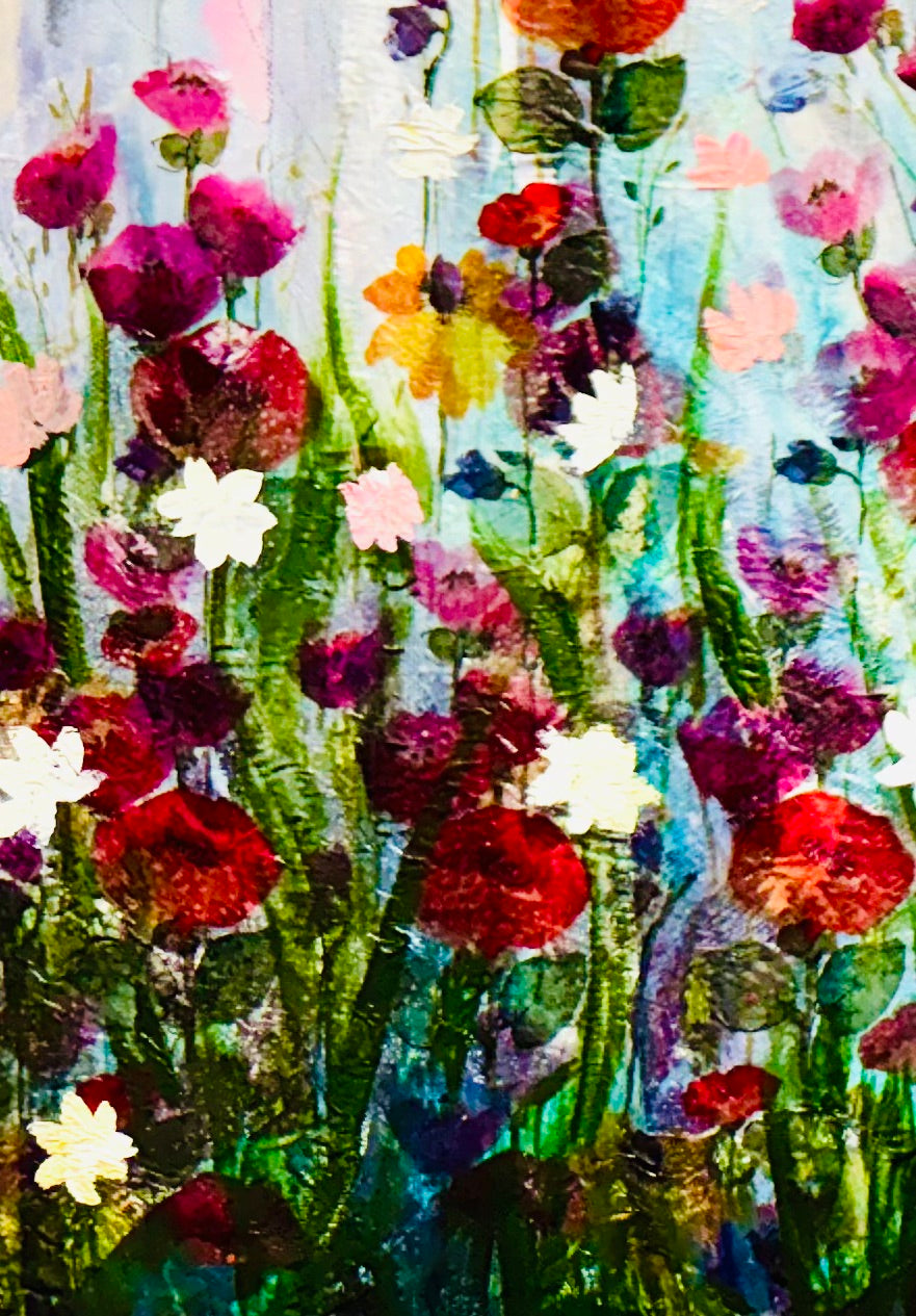 Rain-kissed Sprng Blooms 24"x24"