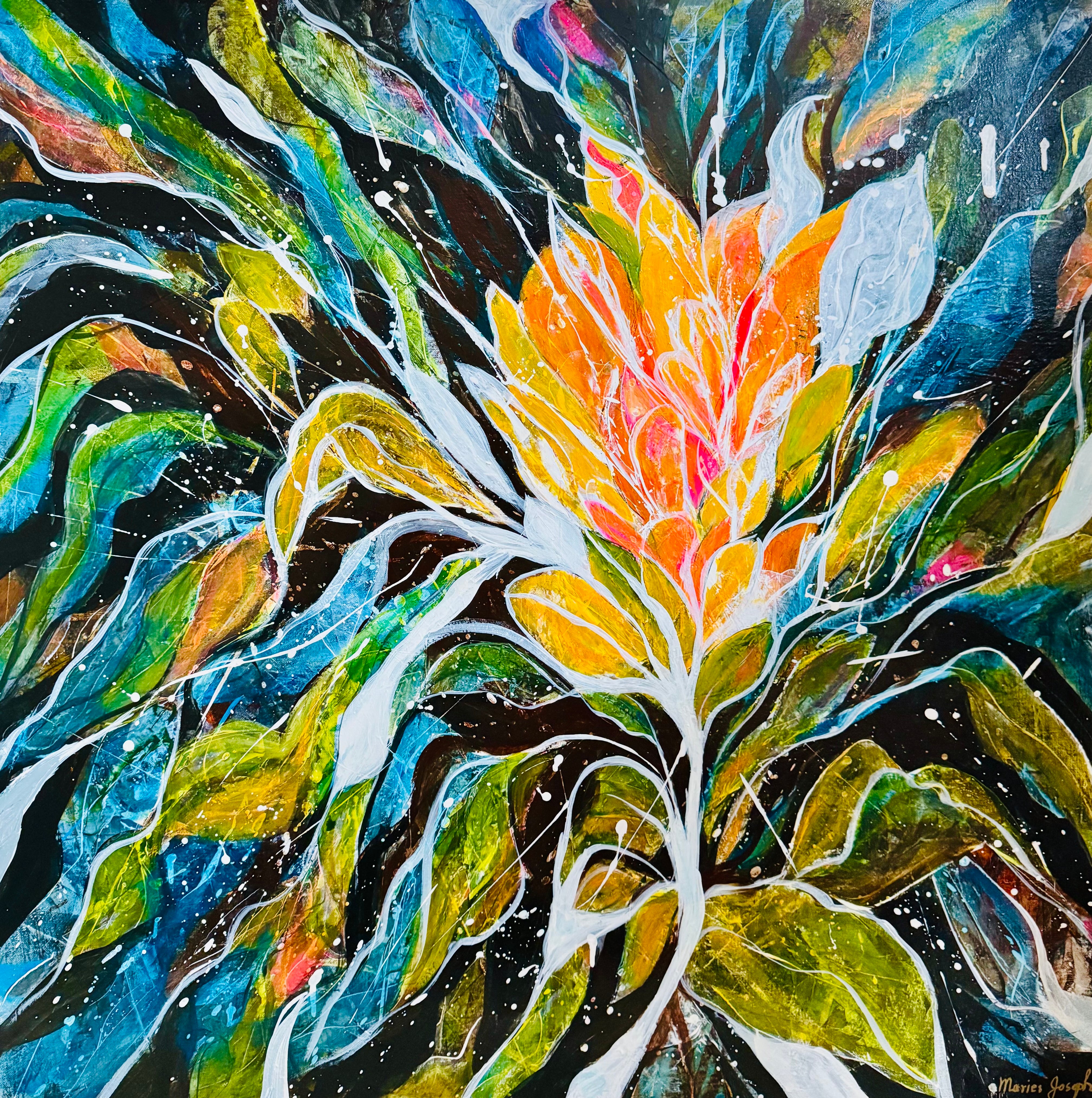 The Majestic Bloom 36"x36"