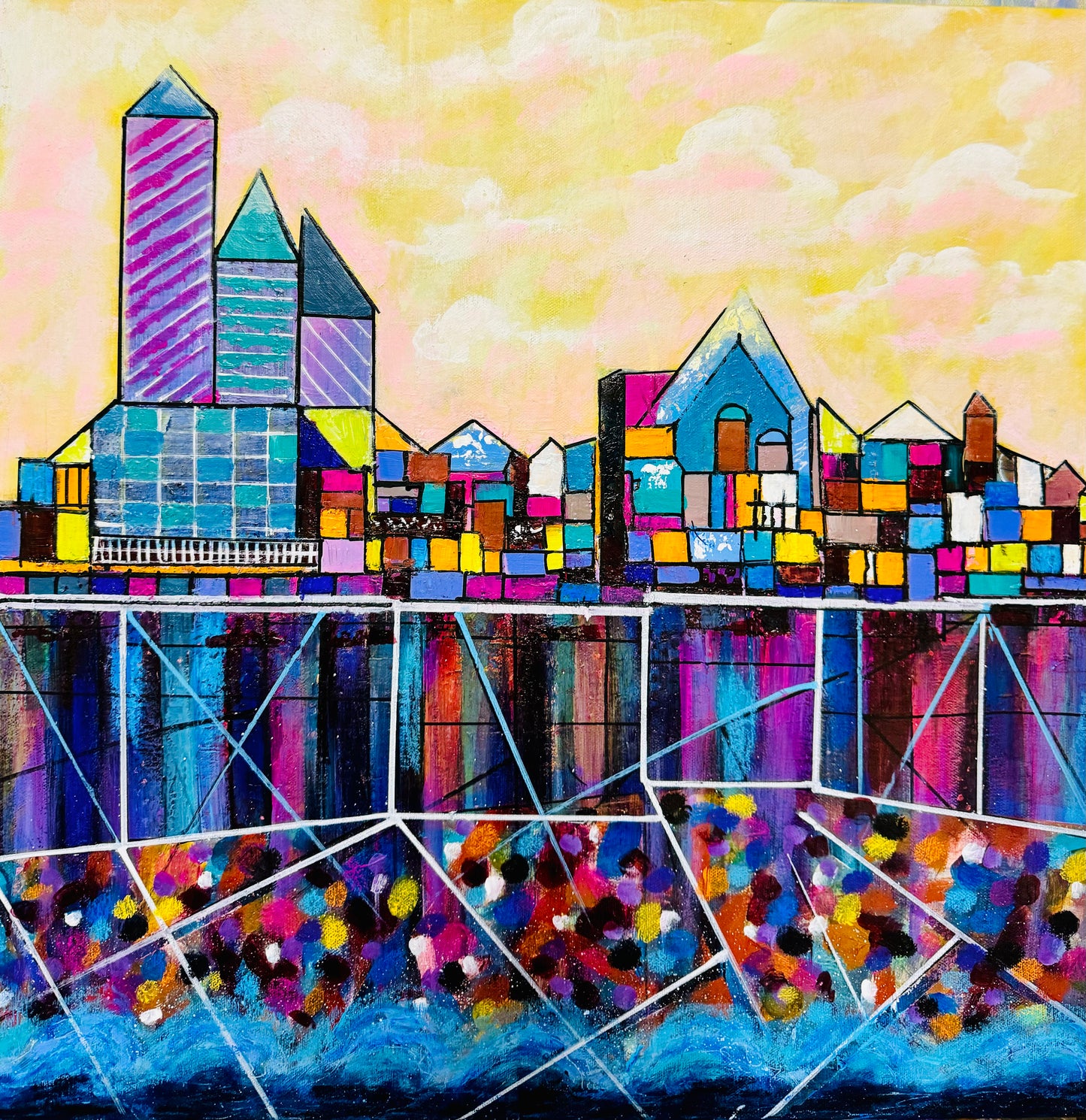 Urban Kaleidoscope 20"x20"