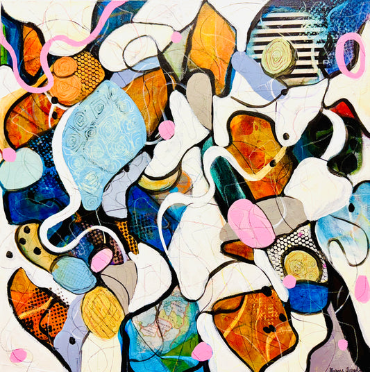 The Layers and Currents of Becoming 24"x24"