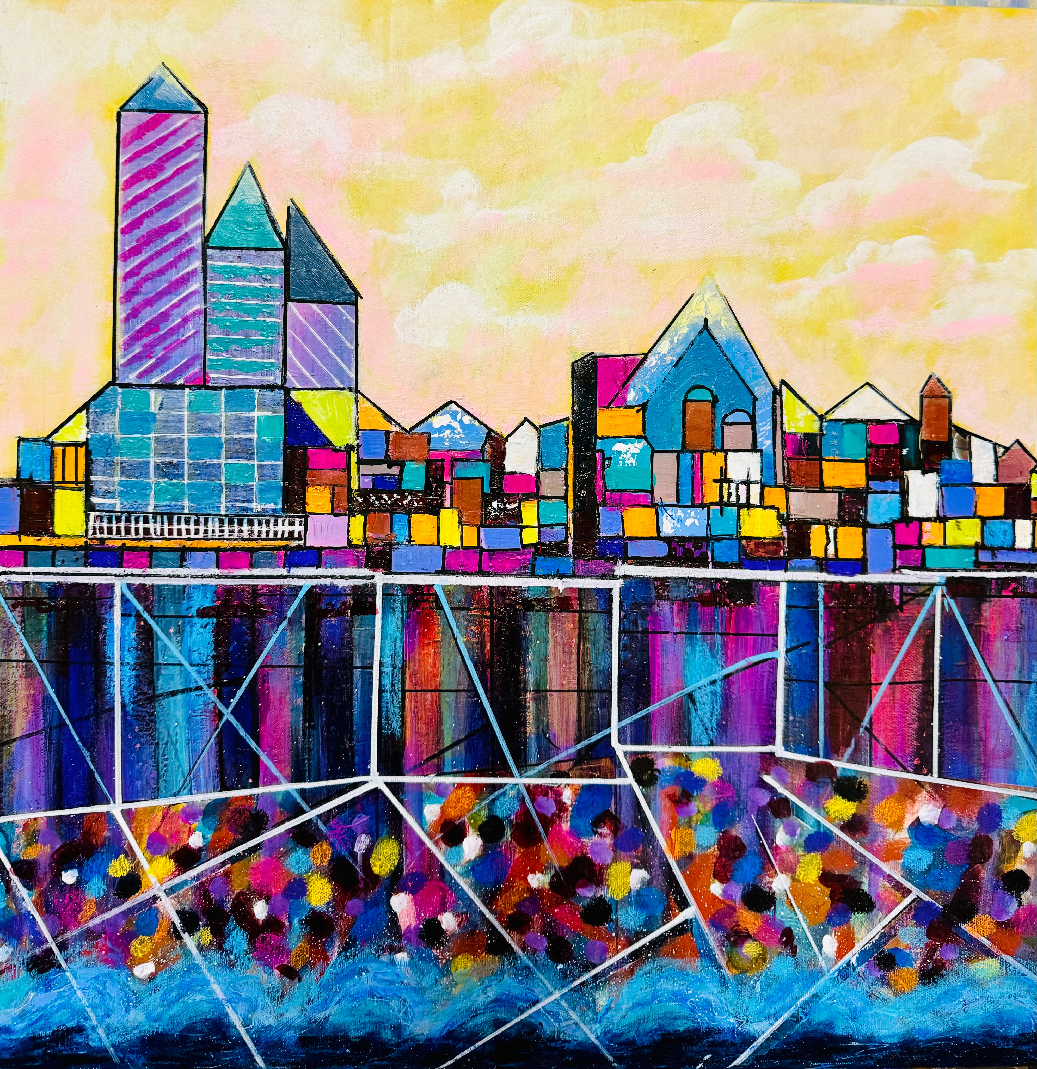 Urban Kaleidoscope 20"x20"